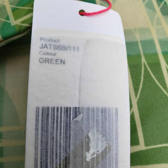 Orla Kiely green taupe tote bg and small pouch set - Picture 3 of 7